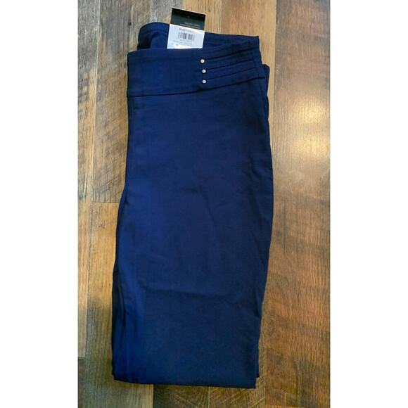 JM Collection Intrepid Blue Size S Comfort Pull-on Tummy Control Slim LegPants. - Picture 6 of 7